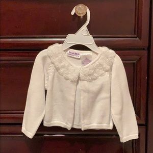 White bolero sweater